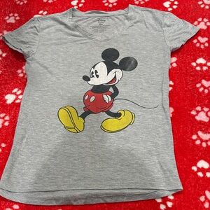 Disney Mickey Mouse Gray Tee with Yellow Accents